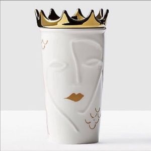 NIB Starbucks RARE Gold Crown Tumbler Ceramic Mug